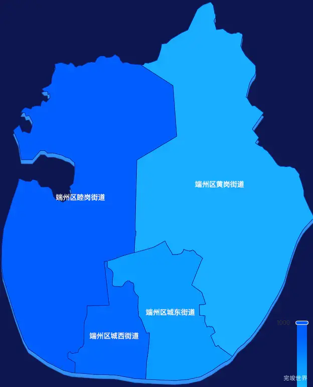 echarts肇庆市端州区geoJson地图 visualMap控制地图颜色
